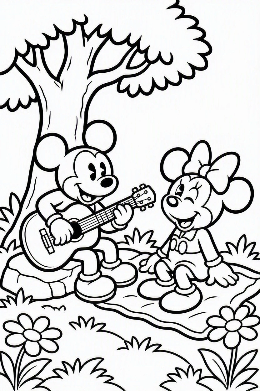 Coloring page Mickey and Minnie (40)