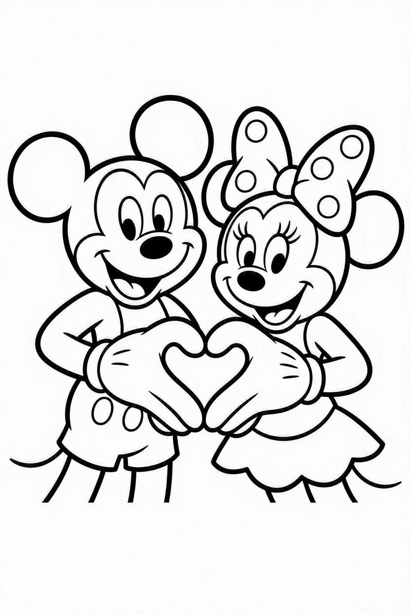 Coloring page Mickey and Minnie (41)