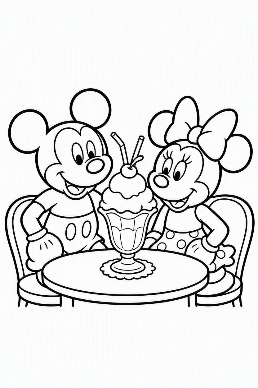 Coloring page Mickey and Minnie (42)