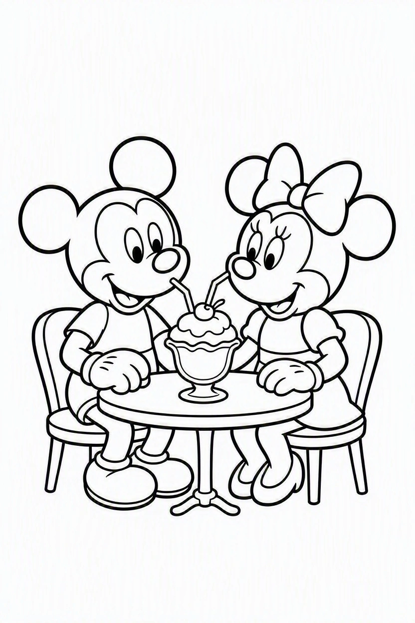 Coloring page Mickey and Minnie (43)