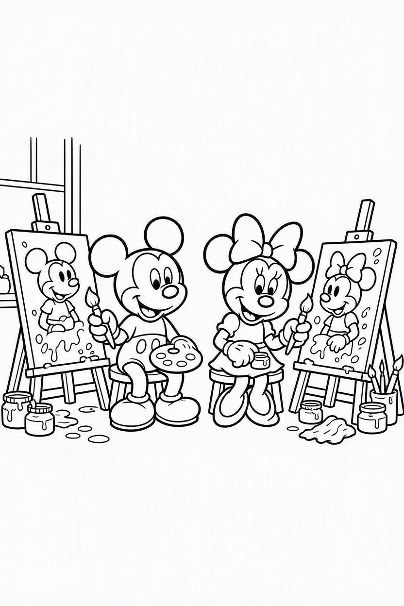 Coloring page Mickey and Minnie (49)