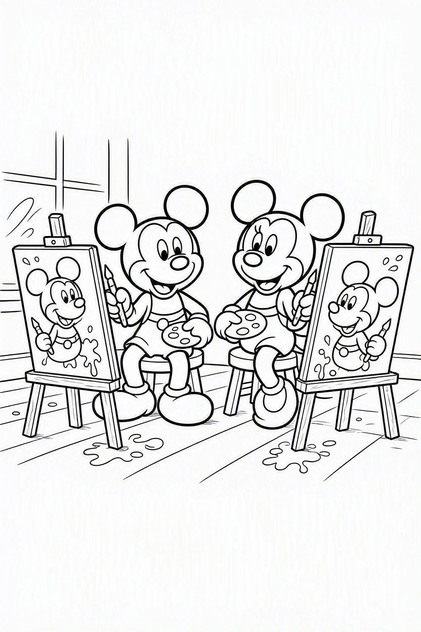 Coloring page Mickey and Minnie (50)