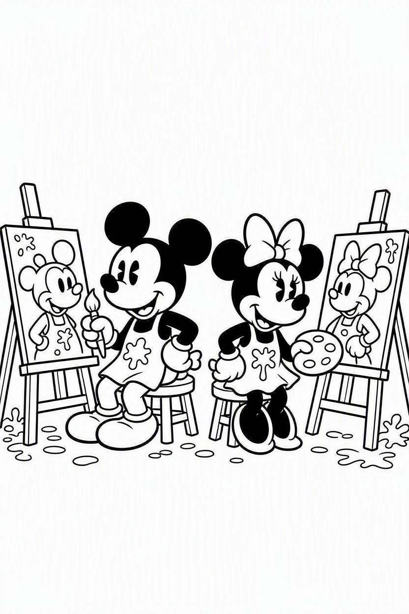 Coloring page Mickey and Minnie (51)