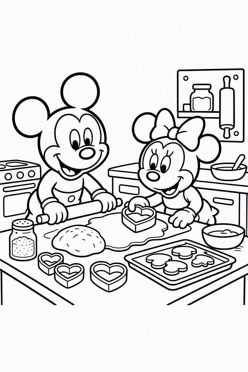 Coloring page Mickey and Minnie (52)