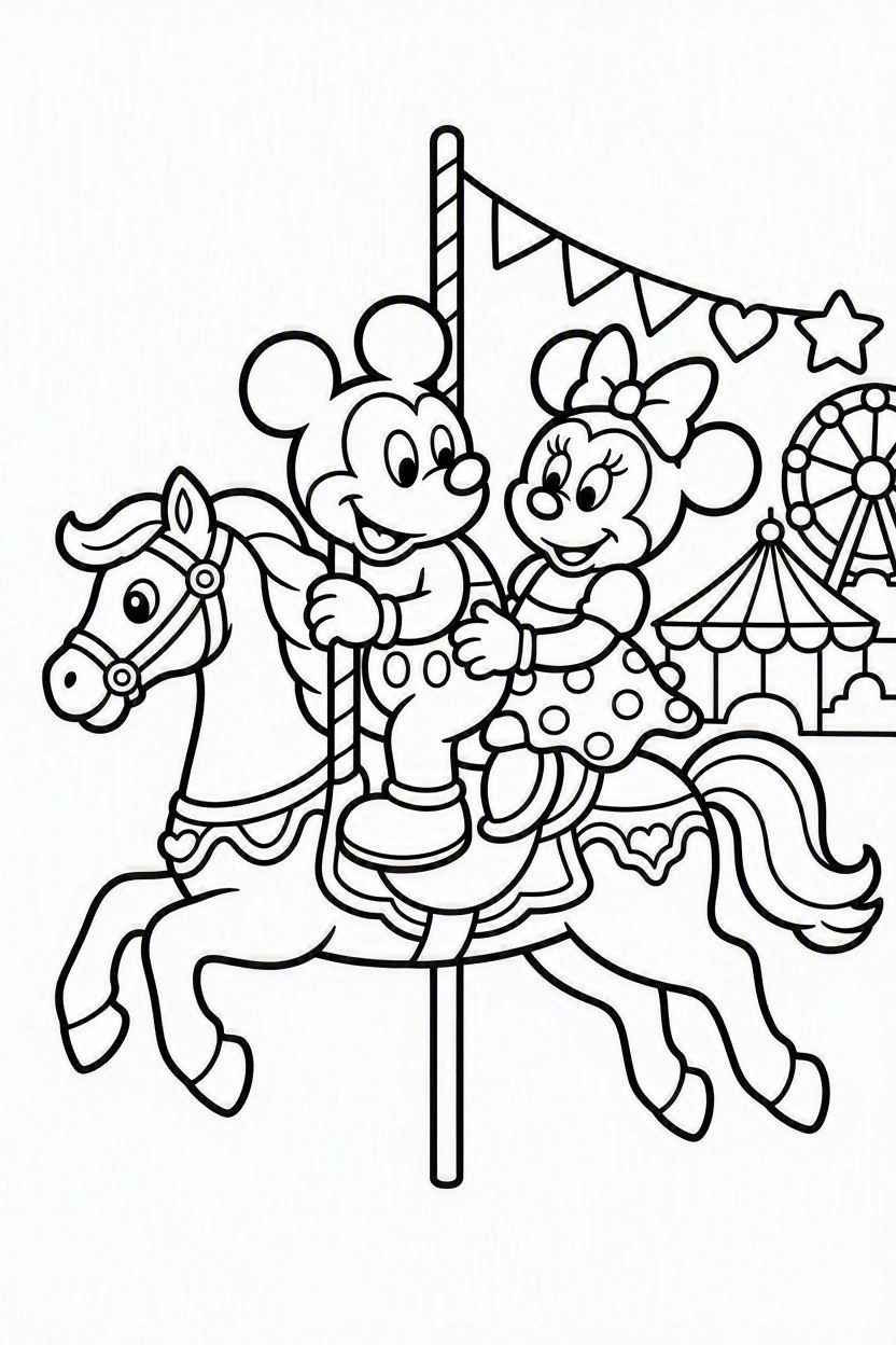 Coloring page Mickey and Minnie (58)