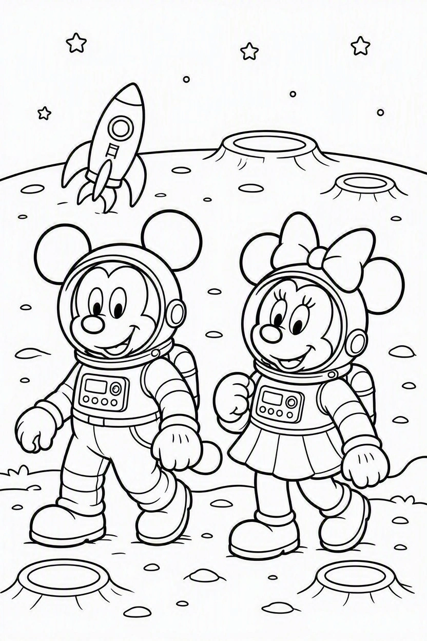 Coloring page Mickey and Minnie (6)