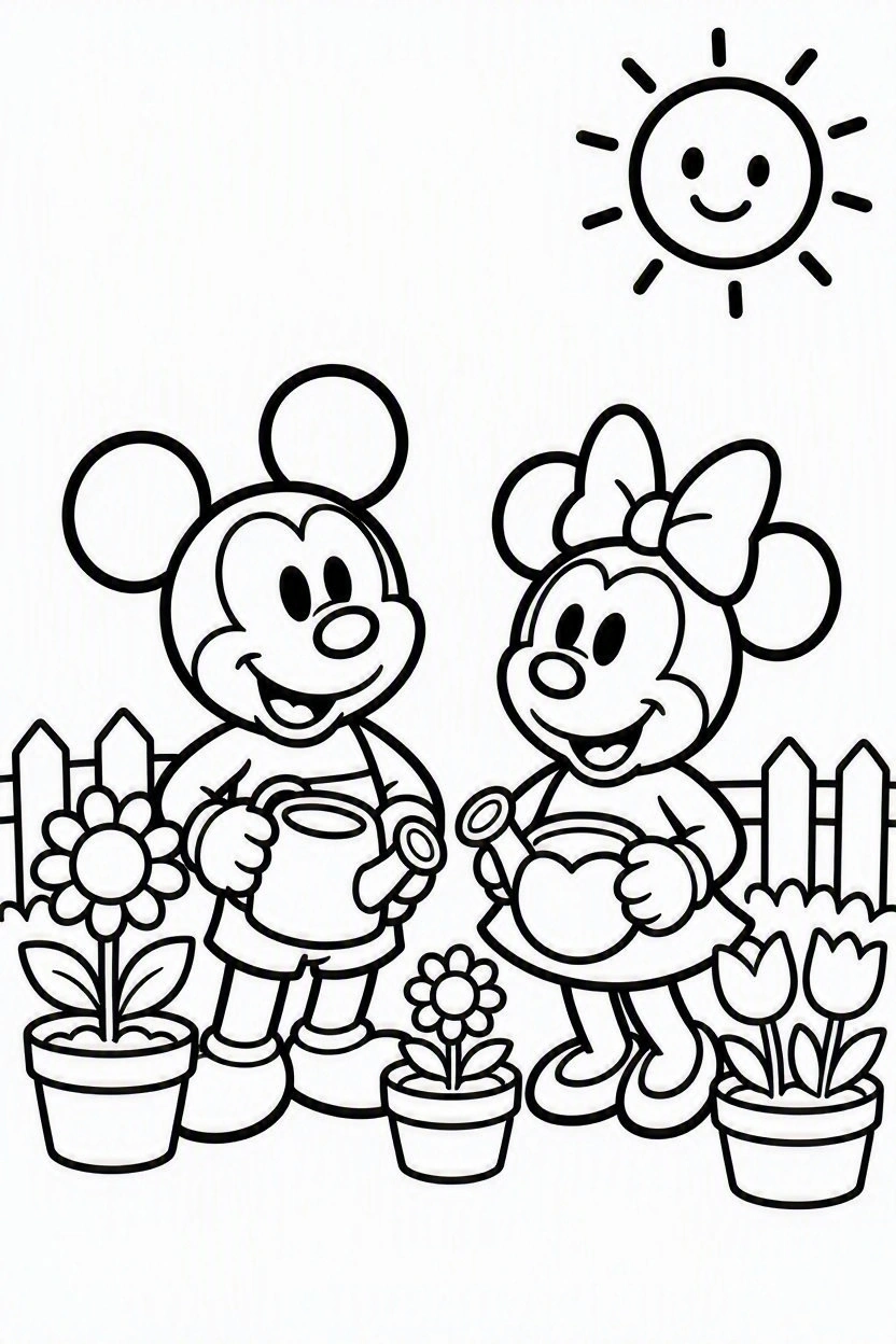 Coloring page Mickey and Minnie (61)