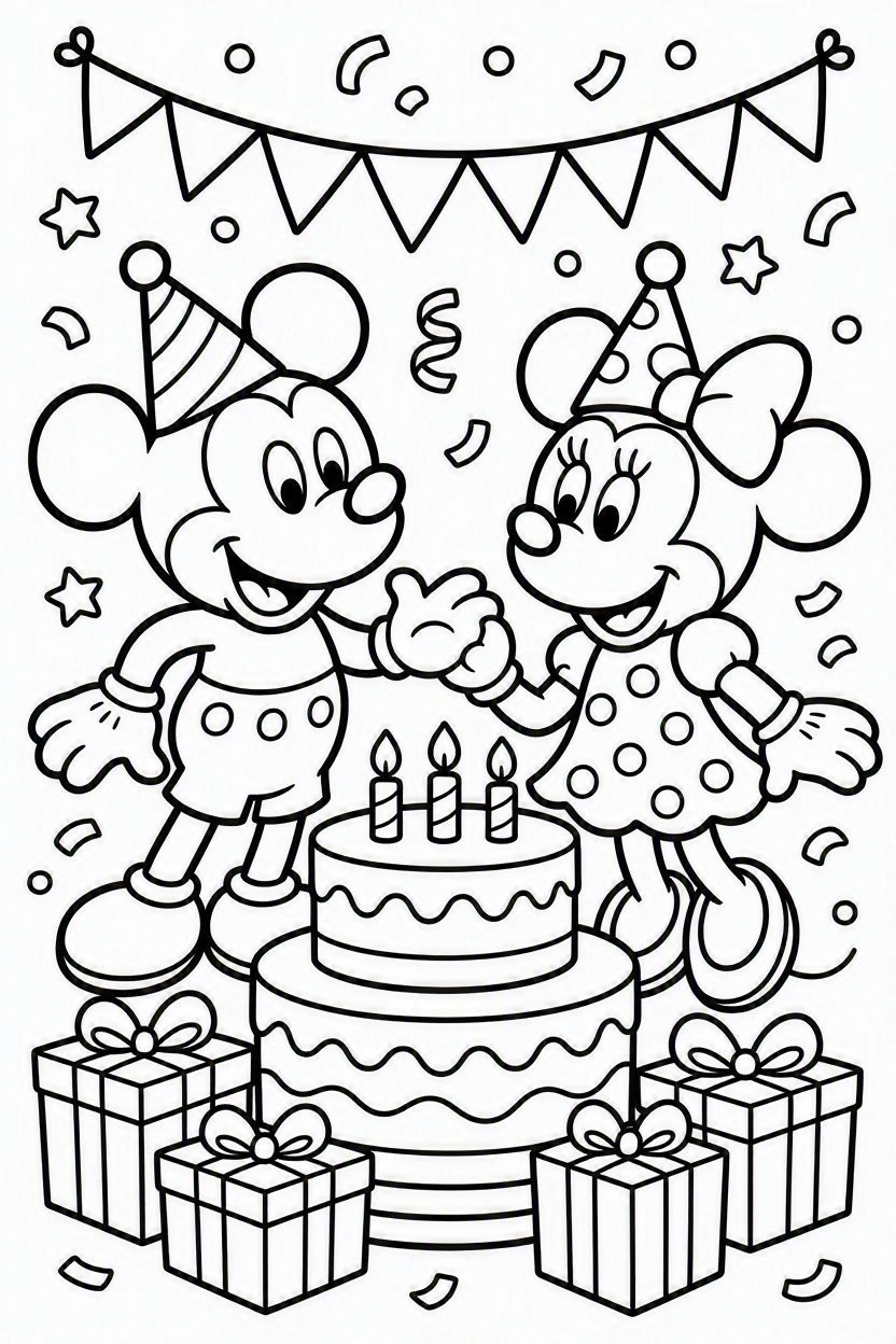 Coloring page Mickey and Minnie (63)