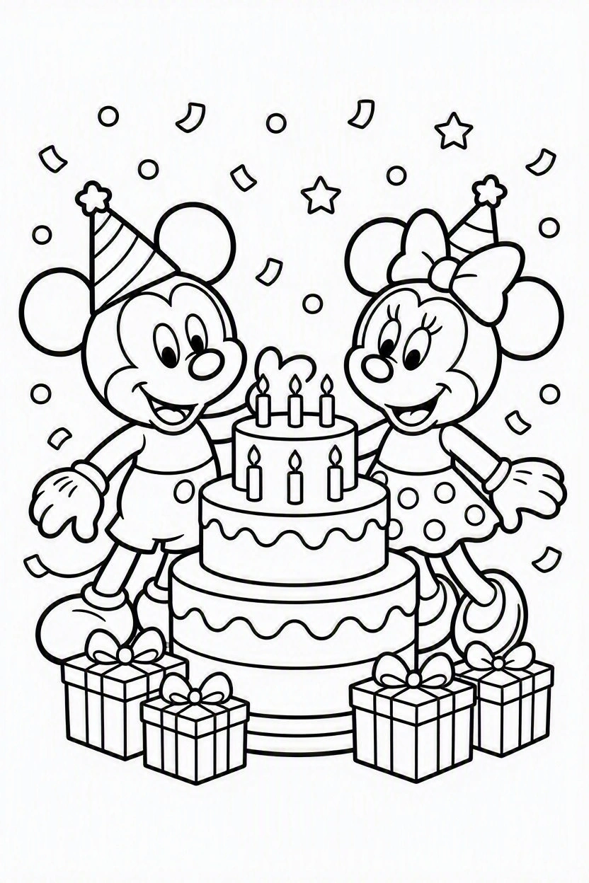 Coloring page Mickey and Minnie (64)