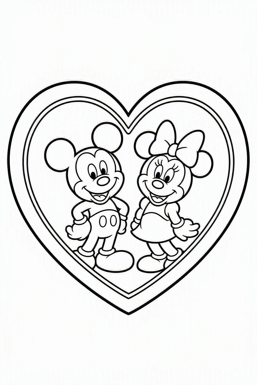 Coloring page Mickey and Minnie (67)