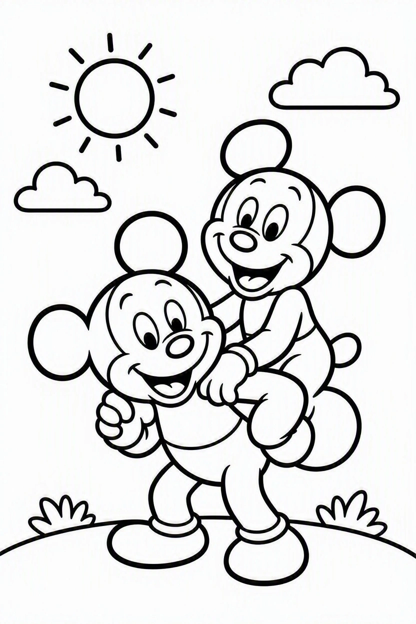 Coloring page Mickey and Minnie (69)