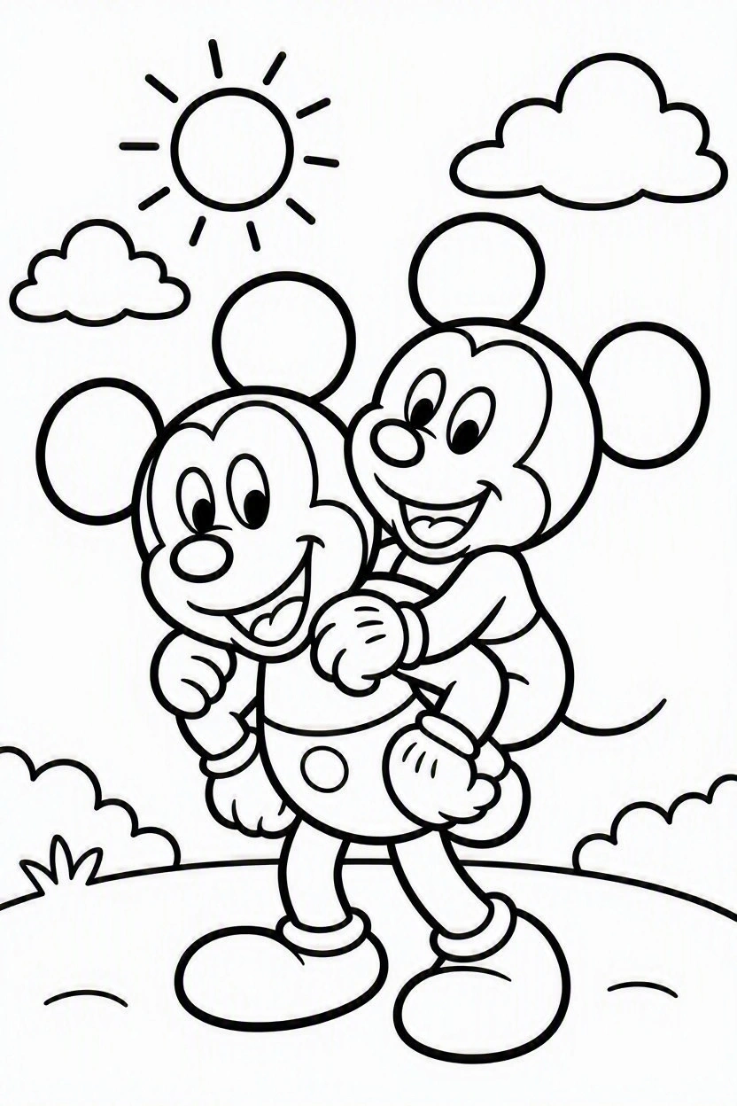 Coloring page Mickey and Minnie (70)
