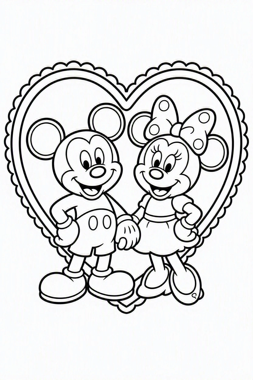 Coloring page Mickey and Minnie (71)