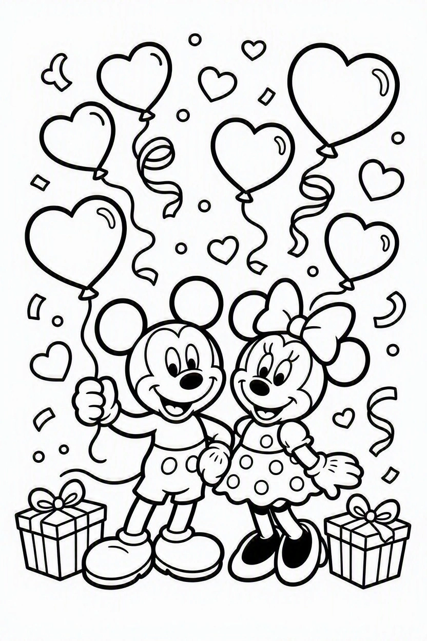Coloring page Mickey and Minnie (74)