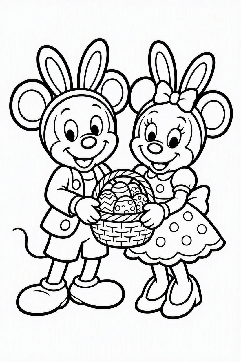 Coloring page Mickey and Minnie (76)