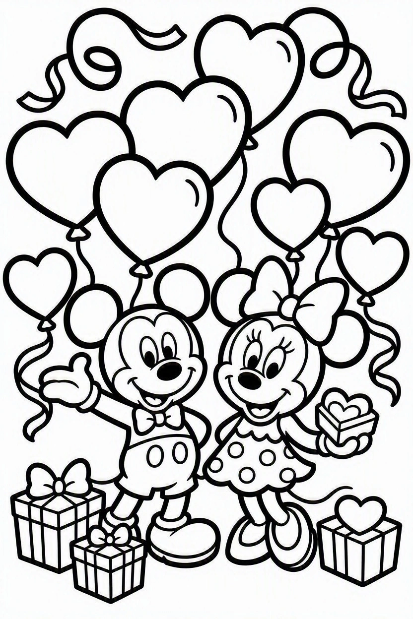 Coloring page Mickey and Minnie (77)