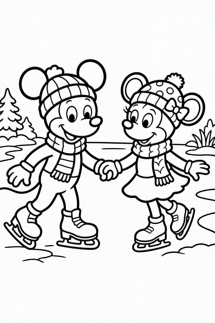 Coloring page Mickey and Minnie (8)