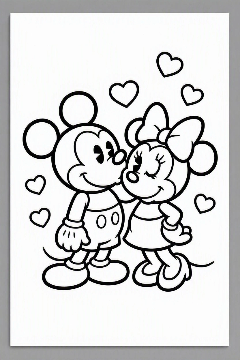 Coloring page Mickey and Minnie (81)