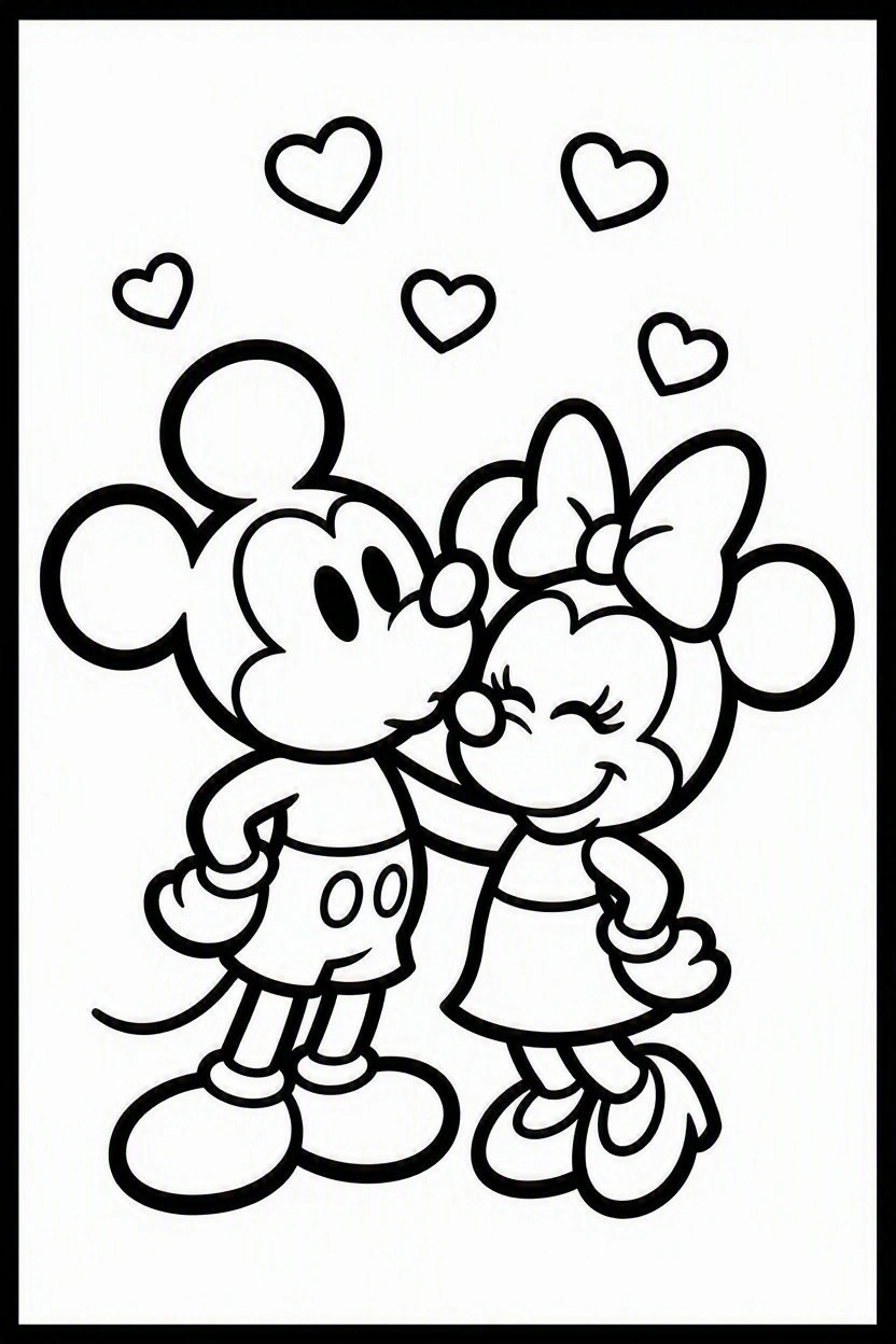 Coloring page Mickey and Minnie (82)