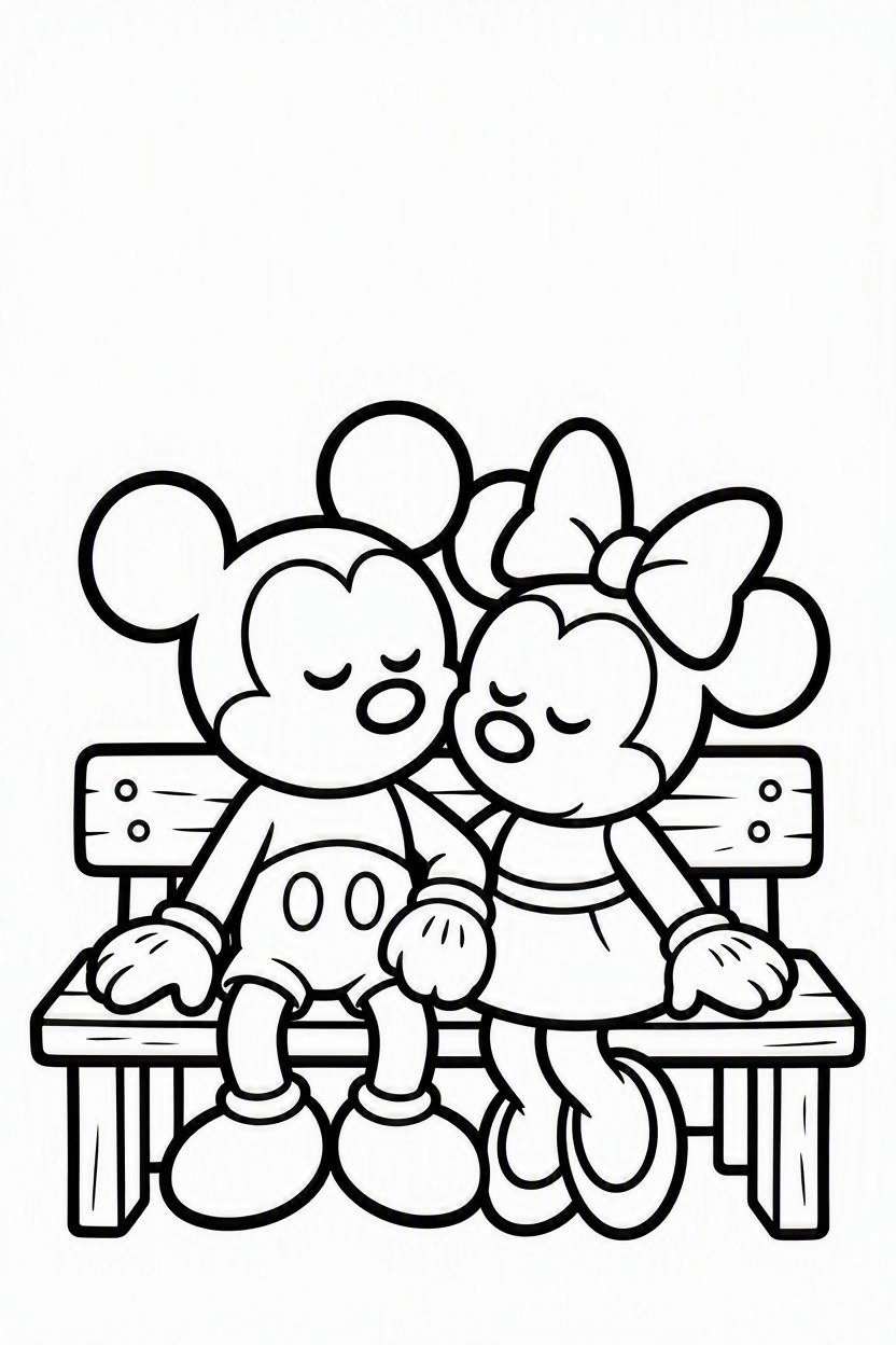 Coloring page Mickey and Minnie (83)