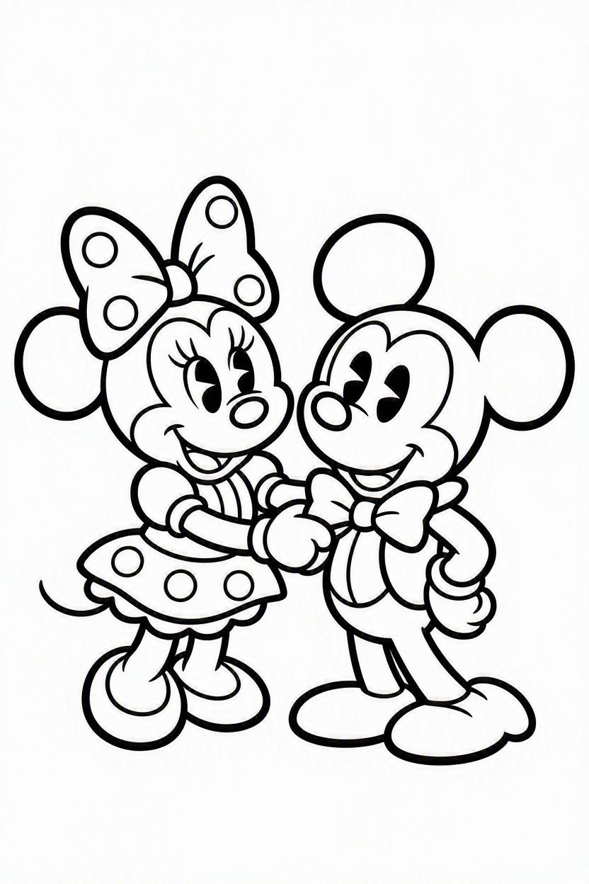 Coloring page Mickey and Minnie (17)