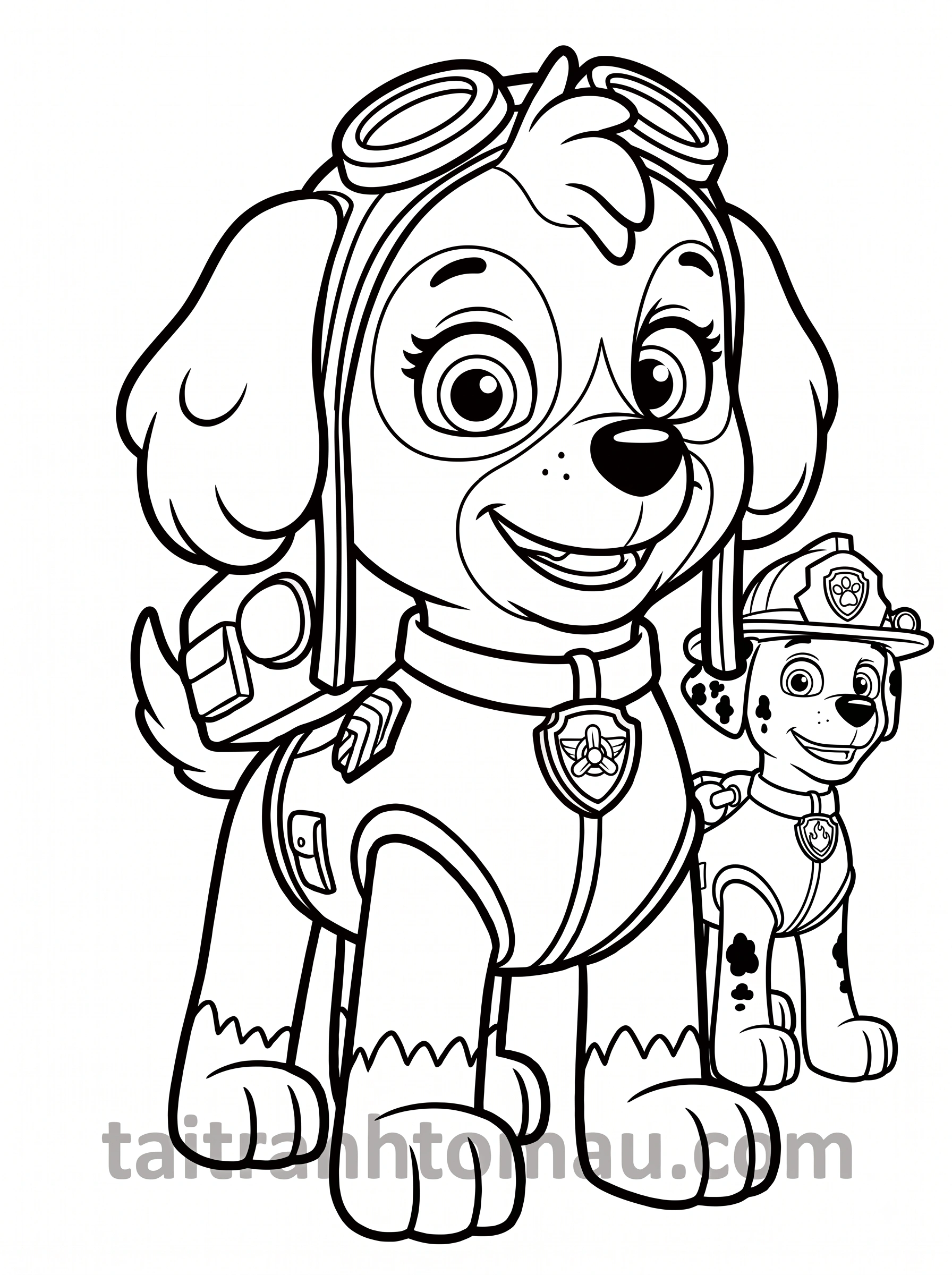 Tranh Tô Màu Đội Chó Cứu Hộ Paw Patrol