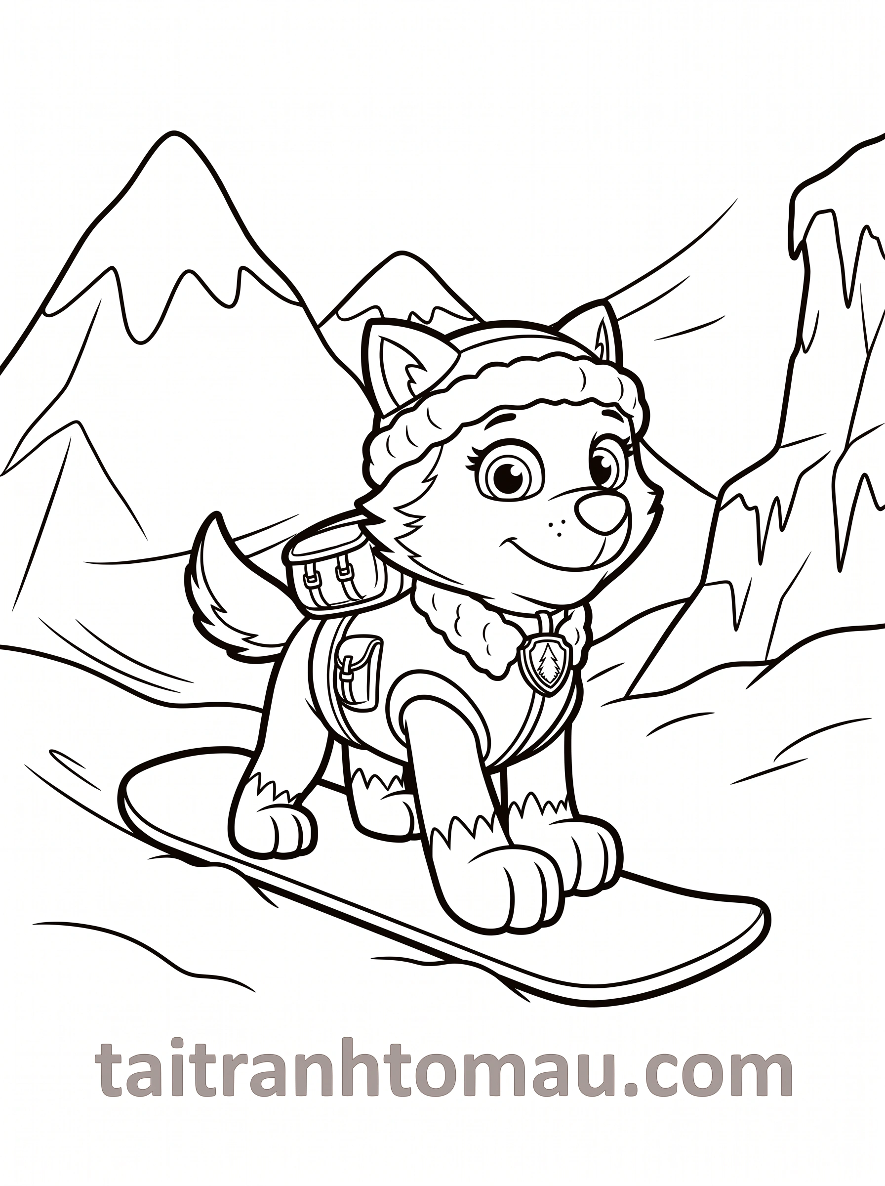 Tranh Tô Màu Đội Chó Cứu Hộ Paw Patrol