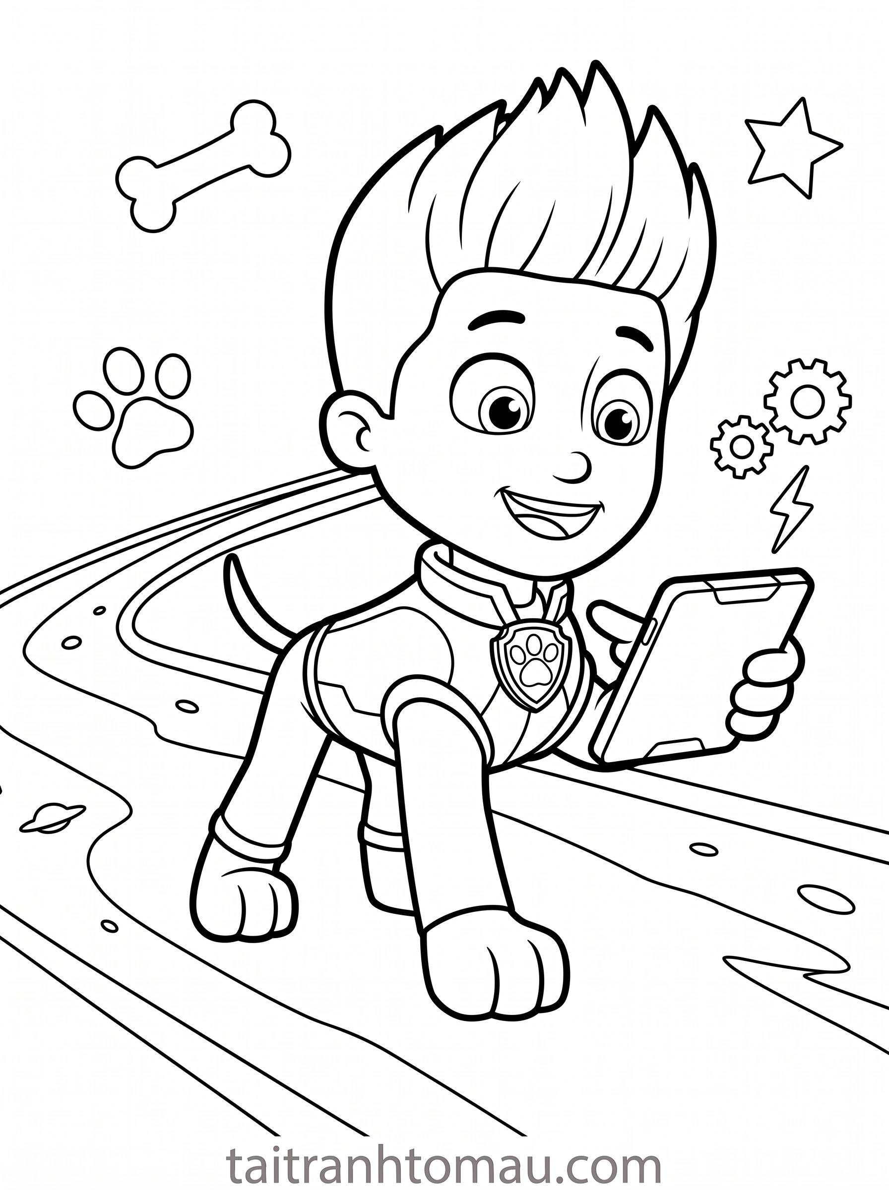Tranh Tô Màu Đội Chó Cứu Hộ Paw Patrol