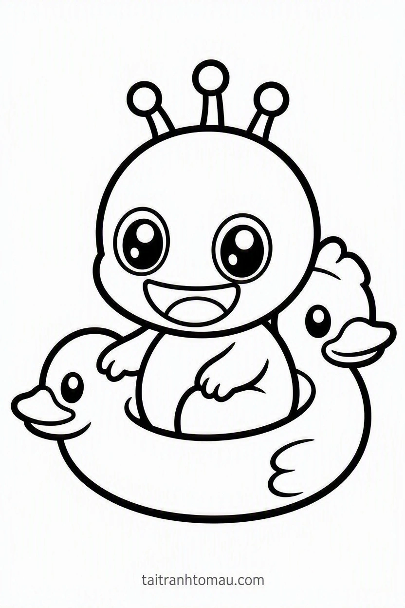 Chibi_alien_creature_sitting_inside_a_floating_inflatable_du (1)