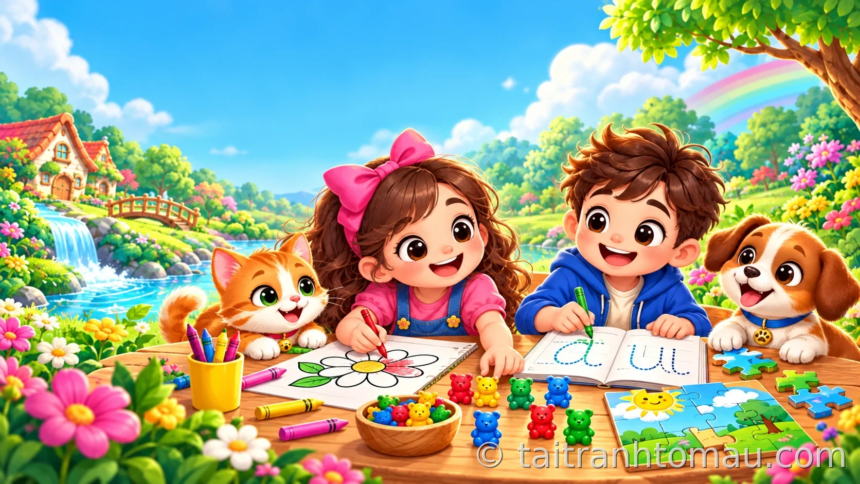Giới thiệu ứng dụng kid world ứng dụng tô màu, học toán, tập viết cho bé