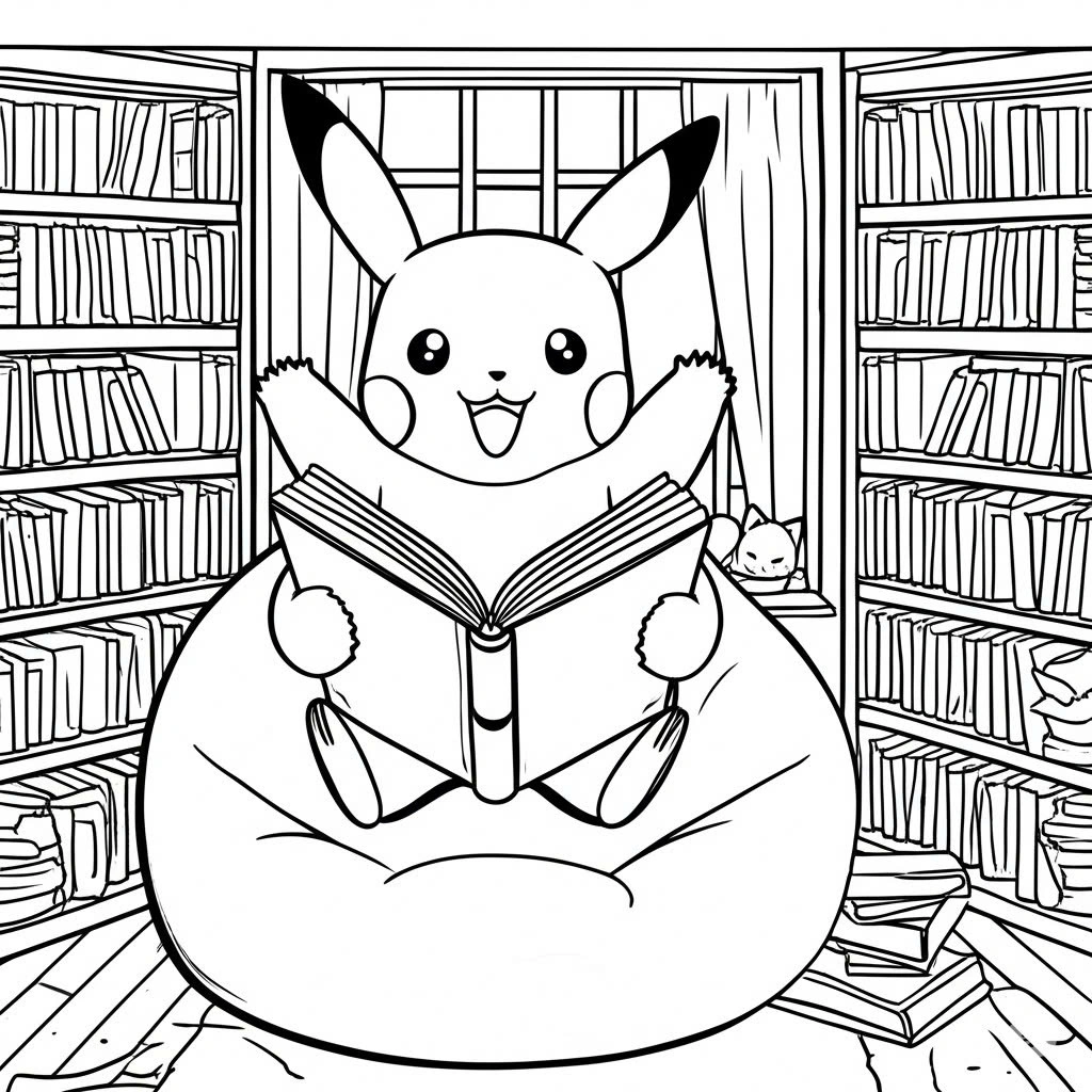 100+ Mẫu Tranh Tô Màu Pokemon đi chơi, đi cắm trại Cho Bé