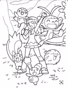 Tranh tô màu Pokemon Squirtle đáng yêu cho bé.