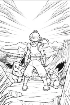 Tranh tô màu Pikachu dễ thương cho bé.
