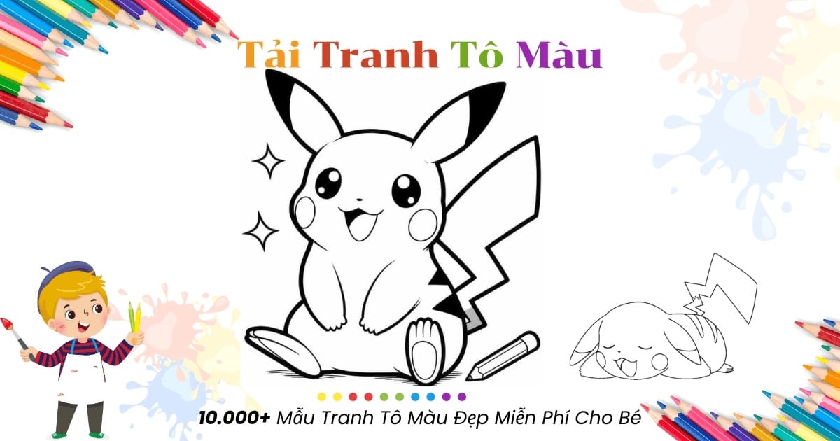 100+ Mẫu Tranh Tô Màu Pokemon Cho Bé – Vừa Học Vừa Chơi
