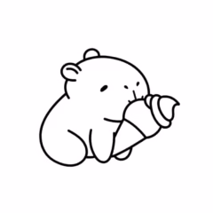 Capybara đáng yêu này đang chờ bé tô màu!