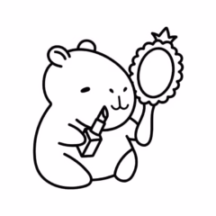 Chú capybara đáng yêu này đang chờ bạn tô màu đấy!