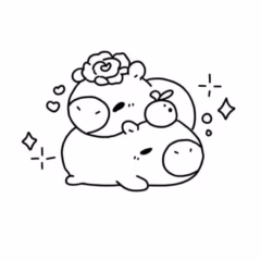 Chú capybara đáng yêu này đang chờ được tô màu!