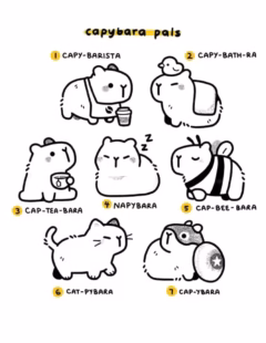 Bé sẽ thích thú tô màu chú capybara đáng yêu này!