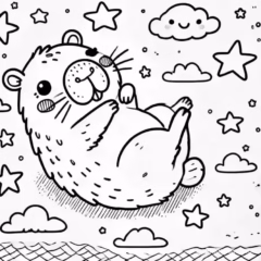 tranh-to-mau-capybara-de-thuong