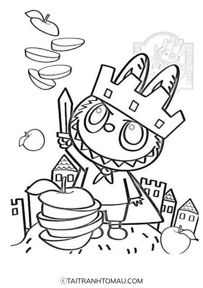 120+ Tranh tô màu Labubu siêu đẹp cho bé