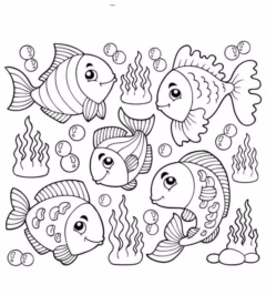 Tranh tô màu con cá nemo đáng yêu cho bé