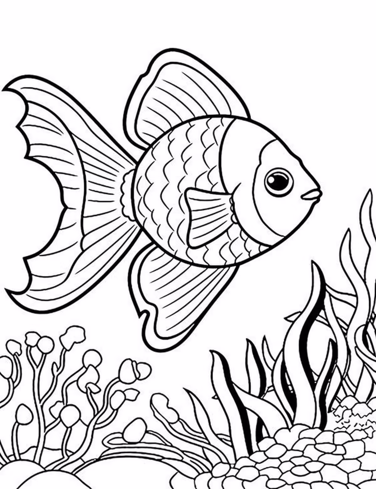 Fish Coloring Pages: Simple Designs for Kids [Free PDF A4]