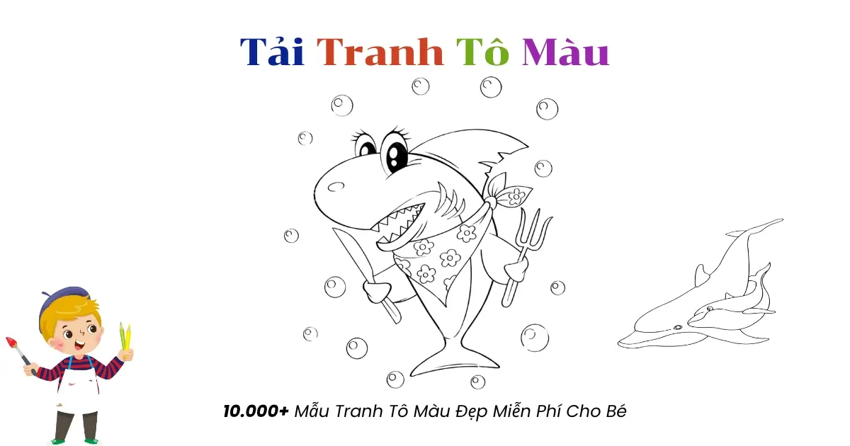150+ Mẫu Tranh Tô Màu Con Cá Đẹp Nhất – Tải Miễn Phí