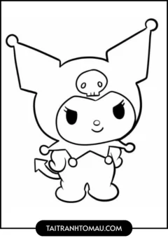 tranh-to-mau-kuromi-dang-yeu