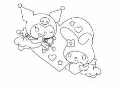 Kuromi đang chờ bé tô màu thật đẹp đấy!