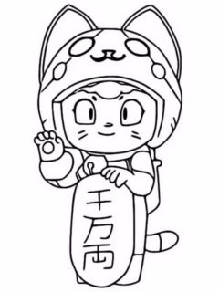 Kuromi đang rất hào hứng chờ bạn tô điểm màu sắc!