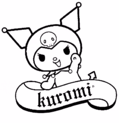 Bé tô màu Kuromi tinh nghịch này thật đáng yêu!