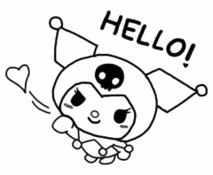 tranh to mau kuromi sieu cute cho be