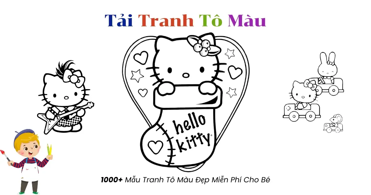 300+ Tranh Tô Màu Hello Kitty Cho Bé – Miễn Phí 1 300+ Tranh Tô Màu Hello Kitty Cho Bé – Miễn Phí, Đẹp, Dễ Thương