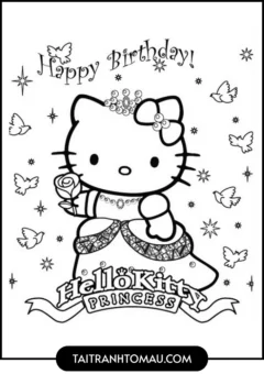 Tranh Tô Màu Hello Kitty - Lễ Hội Hello Kitty